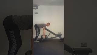 Chest supported Dumbbell row  Upper back focus [upl. by Plafker]