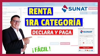 Como DECLARAR Y PAGAR la Renta de Primera Categoría 💻 ALQUILERES SUNAT 2023  ACTUALIZADO [upl. by Reamy]