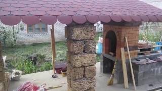 обалденная беседка с мангалом gazebo with BBQ grill [upl. by Berkie387]