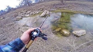 ULTRA Clear Creek Fishing For Big Backwoods Bass [upl. by Narba]