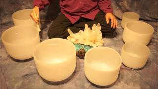 Crystal Bowl Chakra 70 Min Meditation C to B  Low to High Tones [upl. by Aderb]