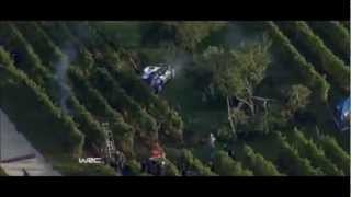 Petter Solberg Crashes into a power line causing it to fall [upl. by Rubetta208]