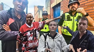 POLICE REFUSE TO DEAL WITH MIGRANTS 3RD WORLD BEHAVIOUR IN OUR STREETS OF BRITAIN UK [upl. by Bergwall]