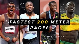 Top 10 Fastest 200 Meter Races  200m Dash World Records [upl. by Virnelli]