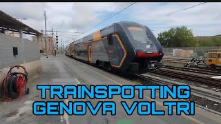 Trainspotting a Genova Voltri Tra Rock e VivAlto train ferrovia [upl. by Boutis]