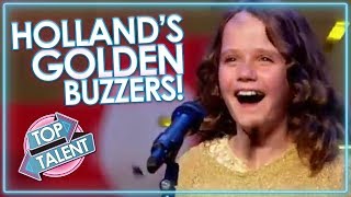 Hollands Best GOLDEN BUZZERS  Top Talent [upl. by Llenrag]