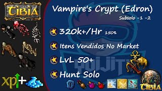 TIBIA  Hunt Para Paladin 50 320kHr  Vampires Crypt   Edron [upl. by Rutherfurd]