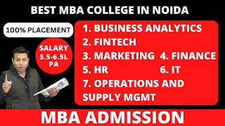 BEST MBA COLLEGE IN NOIDA  ADMISSION PROCESS  PLACEMENTS [upl. by Ingrim84]