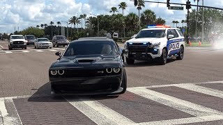 BEST EXITS from Windermere Cars and Coffee  Burnouts Drifting Revs  Hellcat M4 Mustang 720S [upl. by Luba]