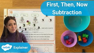 Twinkl KS1  First Then Now Subtraction within 10 Stem Sentences Prompt Cards [upl. by Savil327]