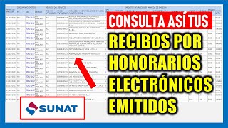 CÓMO VER MIS RECIBOS POR HONORARIOS ELECTRÓNICOS EMITIDOS 2023  SUNAT [upl. by Balthazar]