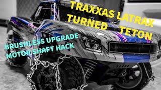 Traxxas Latrax Prerunner turned Teton brushless upgrade pinion mod [upl. by Brandwein]