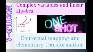 Complex Analysis  Elementary transformation  Conformal Mappings By Engineering safari  one shot [upl. by Anha]