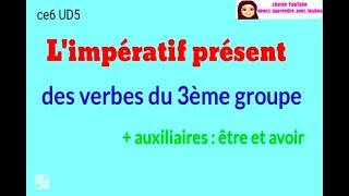 Limpératif présent des verbes du 3ème groupe [upl. by Tterrag]