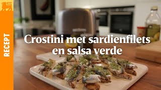 Crostini met sardienfilets en salsa verde [upl. by Zaraf]