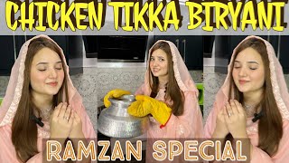 RABEECA NE BANAI TIKKA BIRYANI KI DAIGH🍲🍛 RAMZAN SPECIAL VLOG🧕🏻 RabeecaKhan RabeecaKshorts [upl. by Oswell]