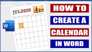 How to Create and Format a Calendar in Word  Microsoft Word tutorials [upl. by Methuselah]