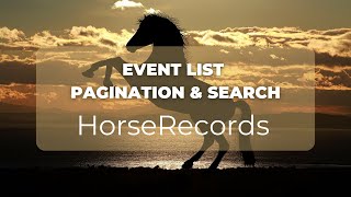 Event List Pagination and Search [upl. by Eilyak458]