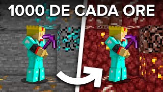 Junté 1000 de TODOS Los Minerales en Minecraft Survival [upl. by Pedrotti]