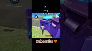 non stop gaming challenge 1 vs 4 gameplay watching video new trending song free fire songe shorts [upl. by Laundes607]