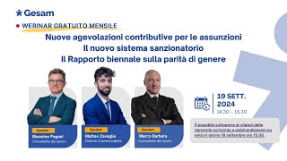 WEBINAR NOVITA DOPO LA RIPRESA ESTIVA [upl. by Ettennahs]