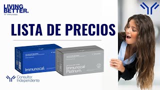 Lista de precios IMMUNOTEC E IMMUNOCAL 2022 [upl. by Westlund]