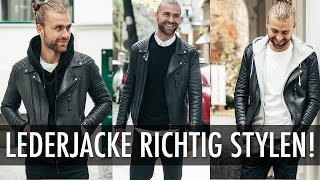 LEDERJACKE KOMBINIEREN â— 5 WEGE eine Lederjacke zu STYLEN [upl. by Eimak930]