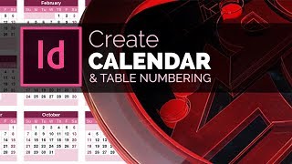 Calendar Design amp Table Numbering in InDesign [upl. by Adele]