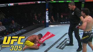 Herbert Burns unable to get back up after onslaught from Jack Jenkins fight ends in TKO  ESPN MMA [upl. by Pansir]