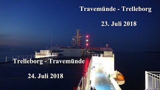 Travemünde  Trelleborg  Travemünde im Zeitraffer mit Peter Pan Juli 2018 [upl. by Rramed588]