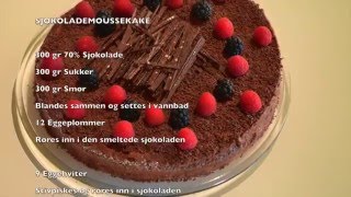 Glutenfri sjokolademoussekake [upl. by Lugar258]