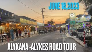 ALYKANA  ALYKES ZANTE ISLAND  June 182023  Road tour at 9pm  beautiful Night [upl. by Onej570]