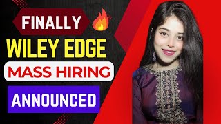 🔥WILEY EDGE MASS HIRING ANNOUNCED  OFF CAMPUS DRIVE FOR 2024202320222021 BATCH  FRESHERS JOBS🔥 [upl. by Ueik391]