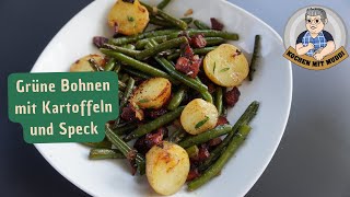 Grüne Bohnen mit Kartoffeln und Speck [upl. by Tnilc64]