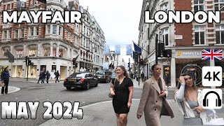 Mayfair Londons Richest Neighbourhood Walking Tour and Luxury Shopping Lifestyle in 4K [upl. by Miharbi620]