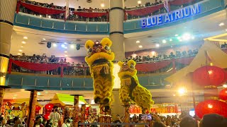 CNY 2024 Acrobatic Double Lion Dance 🦁  Kwong Ngai 光藝  Sunway Pyramid [upl. by Neliak641]