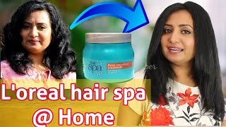 Salon finish hair spa വീട്ടിൽ തന്നെ LOréal hair Spa step by step tutorialfor Silky smooth hair [upl. by Atteyek96]