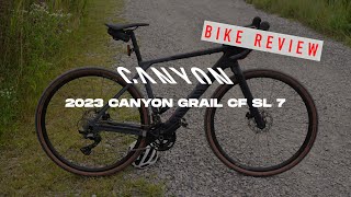 NEW GRAVEL BIKE DAY Review of Canyon Grail CF SL 7 2023 model [upl. by Anoval]