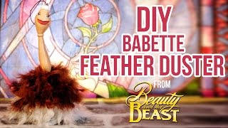 Disney FEATHER DUSTER  BABETTE FIFI PLUMETTE TUTORIAL from Beauty and the Beast ENGFR [upl. by Nowad]