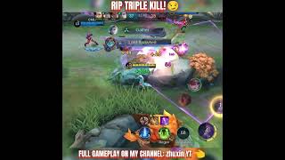 RIP TRIPLE KILL MLBB🔥 mlbbshorts mlbbhighlights highlights mlbb shorts [upl. by Inahpets]