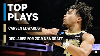 Highlights Carsen Edwards Declares for 2019 NBA Draft  Purdue  B1G Basketball [upl. by Maurine]