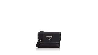 Prada 2ZT022 Re Nylon Saffiano Mini Pouch Nero [upl. by Lexie854]