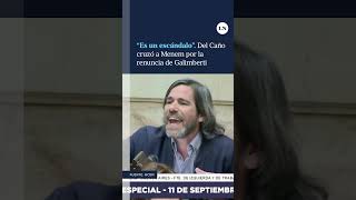 quotEs un escándaloquot Del Caño cruzó a Menem por la renuncia de Galimberti previa a la sesión especial [upl. by Dnomayd697]