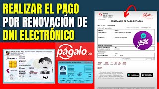 Como hacer el pago para renovar mi DNI Electrónico por internet 2024 [upl. by Monjan]