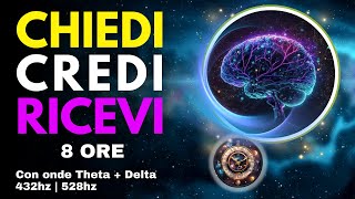 CHIEDI CREDI RICEVI Manifesta i tuoi desideri mentre dormi 8 ore [upl. by Guod301]