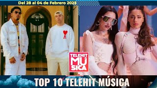 Top 10 de Telehit Musica Febrero 2023 Semana 05 [upl. by Kronick846]