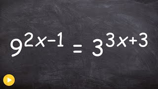 How to solve an exponential equation with two different bases [upl. by Vanderhoek]