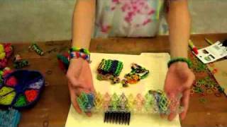 Various rubber band crafts and bracelets using Rainbow Loom® [upl. by Ecydnak595]