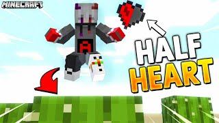 FIND BUTTON IN HALF HEART😮CHALLENGE IN MINECRAFT [upl. by Aivizt]