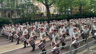 The Massed Bands of HM Royal Marines Beating Retreat Rehearsal 2024 [upl. by Fiedler]